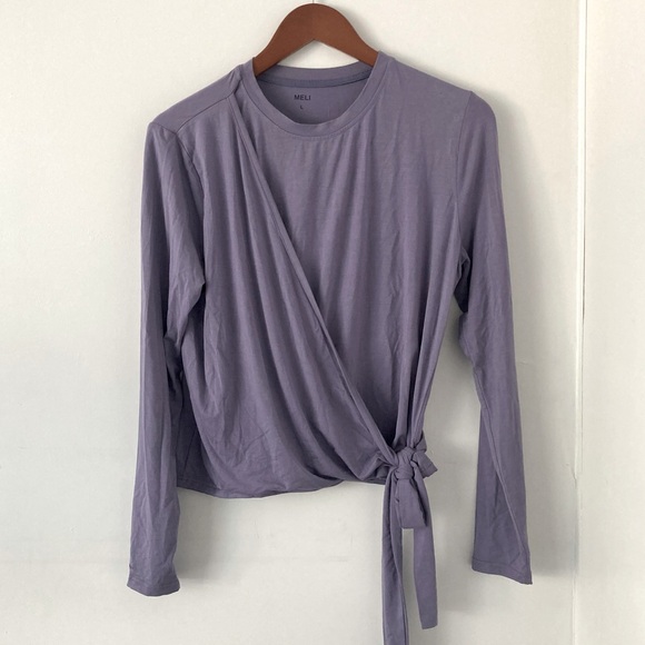 Meli Wrap Tie Shirt - Picture 1 of 4